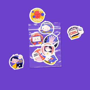 趣味贴纸样机图片