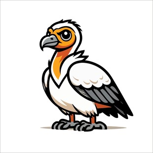 卡通形象的白兀鹫