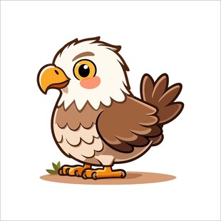 可爱卡通小鹰形象