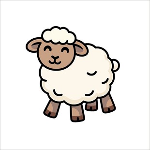 可爱卡通绵羊形象