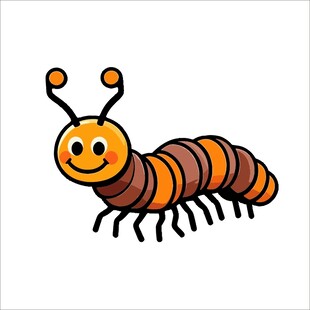 可爱卡通毛毛虫形象