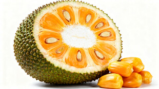 切开的菠萝蜜果肉诱人