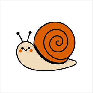 可爱卡通蜗牛形象
