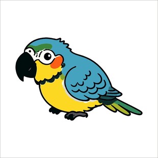 可爱卡通鹦鹉形象