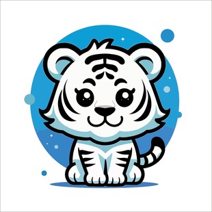 可爱卡通小老虎形象