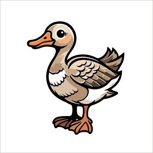 卡通鸭子形象