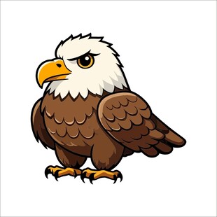卡通白头鹰形象