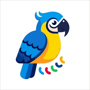 彩色鹦鹉插画