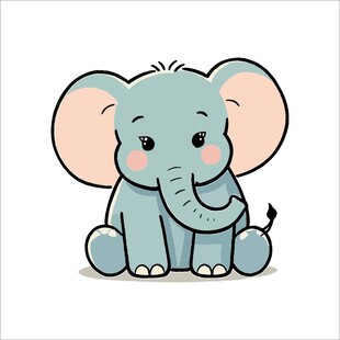 可爱小象卡通形象