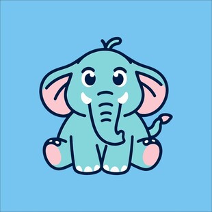 可爱小象卡通形象