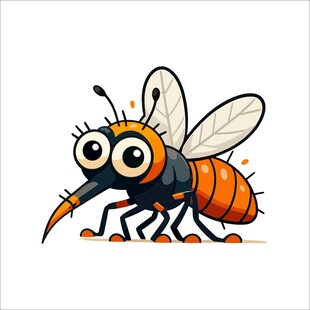 可爱卡通蚊子形象