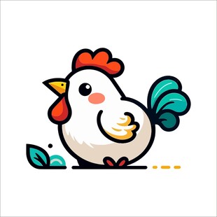 可爱卡通小鸡形象