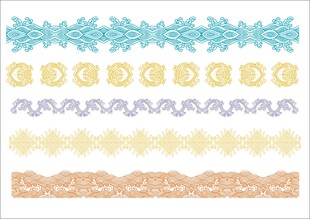 多样精美花边图案集合