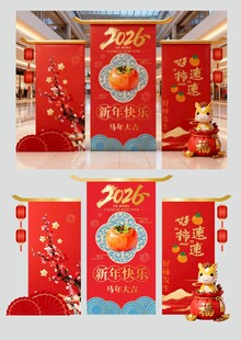 马年吉祥马年美陈春节美陈