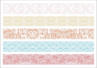多彩花边图案集合