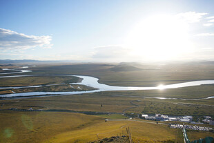 草原河流风光美景九曲黄河第一湾