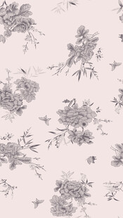 淡雅花卉图案背景纹理