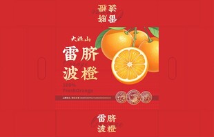 橙子包装 平面展开图