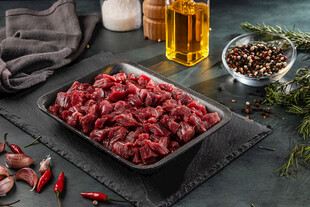 新鲜牛肉粒