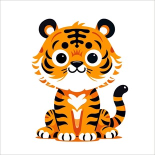 可爱卡通小老虎形象