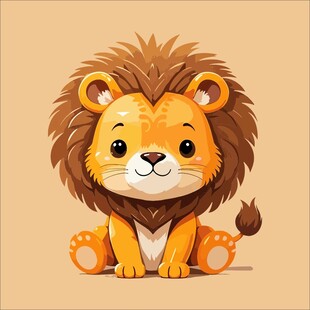 可爱小狮子卡通形象