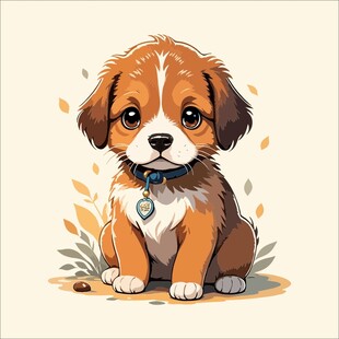 可爱小狗插画