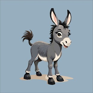 可爱小毛驴卡通形象