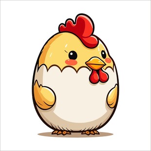 破壳小鸡卡通形象