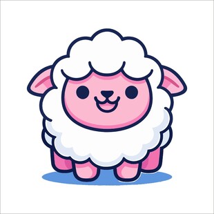 可爱卡通小羊形象