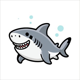 可爱卡通鲨鱼形象