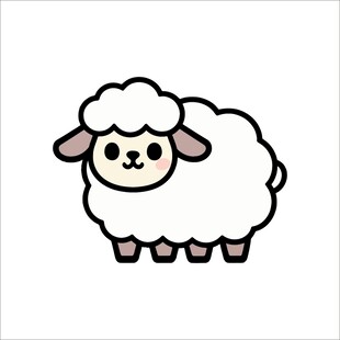 可爱卡通绵羊形象