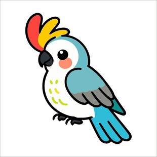 可爱卡通鹦鹉形象