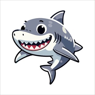 可爱卡通鲨鱼形象