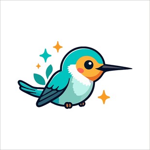 可爱小鸟插画