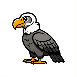 卡通白头鹰形象