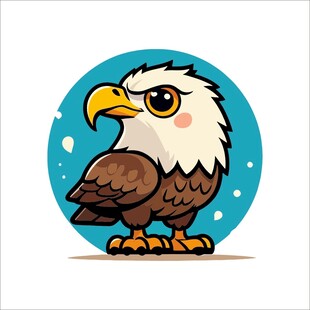 卡通白头鹰形象