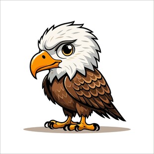 卡通白头鹰形象