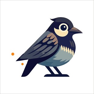 卡通风格的可爱小鸟