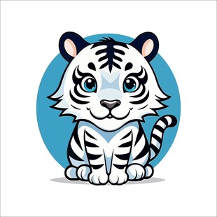 可爱卡通小老虎形象