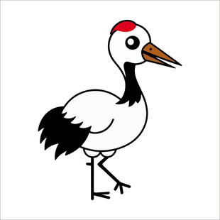 卡通丹顶鹤形象