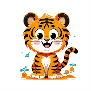 可爱卡通小老虎形象