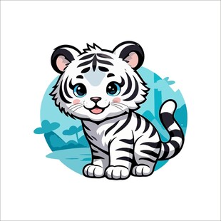 可爱卡通小老虎形象