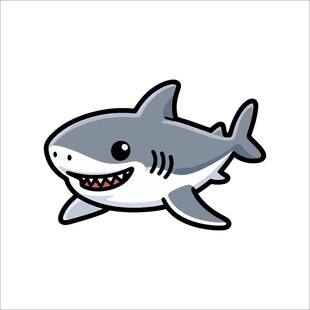 可爱卡通鲨鱼形象