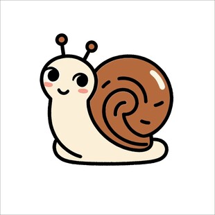 可爱卡通蜗牛形象