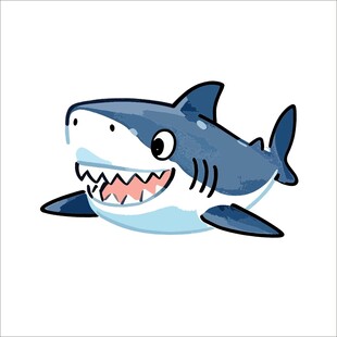可爱卡通鲨鱼形象