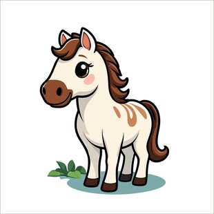 可爱卡通小马形象