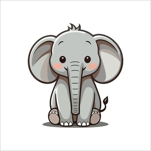 可爱小象卡通形象