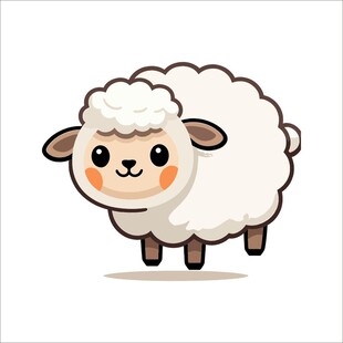 可爱卡通绵羊形象