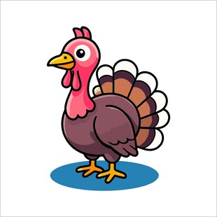 卡通火鸡形象
