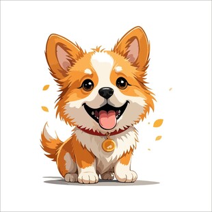 可爱柯基犬笑容超治愈